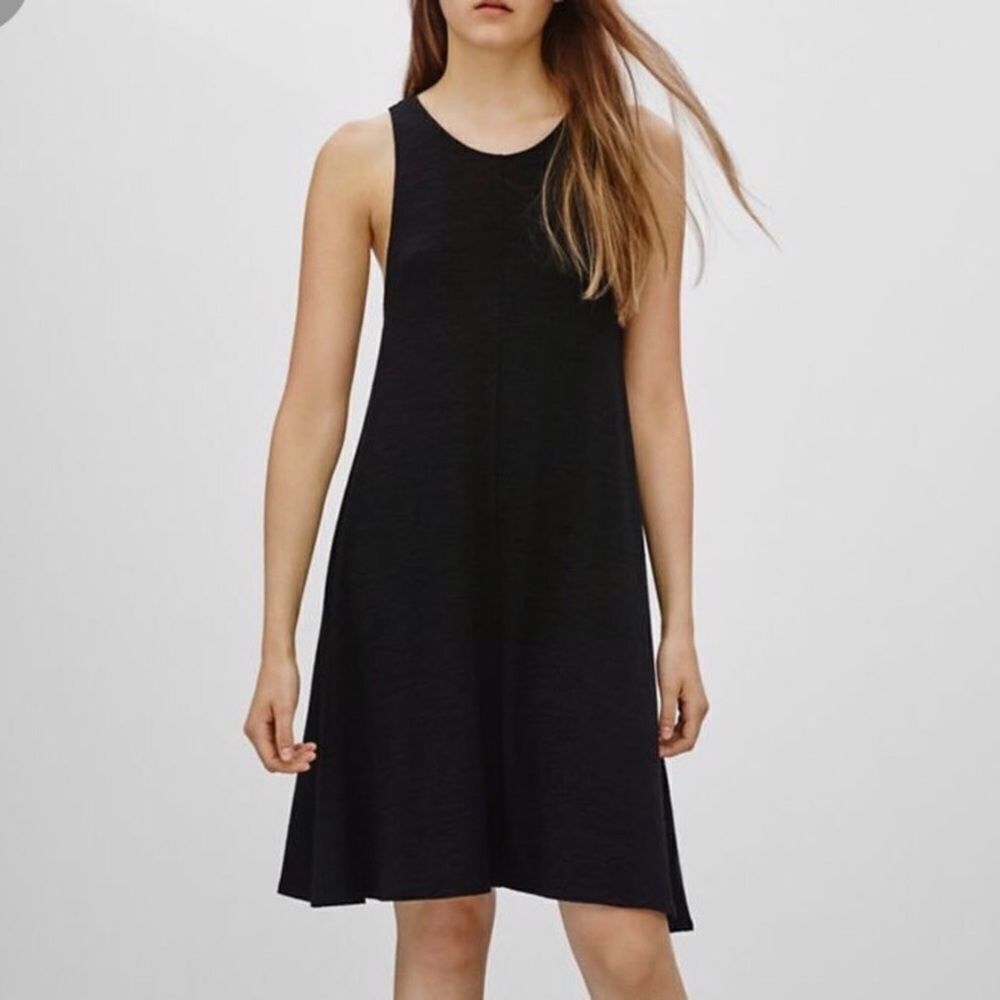 Aritzia Wilfred‎ Free Rosa Sleeveless Swing Tank Dress Black Small